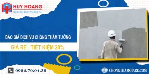 Báo giá dịch vụ chống thấm tường tại Hà Tĩnh | Tiết kiệm 20%