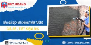 Báo giá dịch vụ chống thấm tường tại Hóc Môn | Tiết kiệm 20%