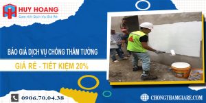 Báo giá chống thấm tường tại quận Tân Bình | Tiết kiệm 20%