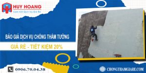 Báo giá chống thấm tường tại quận Tân Phú | Tiết kiệm 20%
