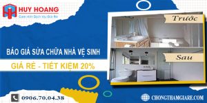 Báo giá sửa chữa nhà vệ sinh tại Bình Chánh | Tiết kiệm 20%