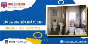 Báo giá sửa chữa nhà vệ sinh tại Củ Chi | Tiết kiệm 20%